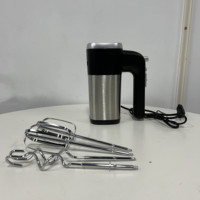Mixeur à main puissant à 5 vitesses, mode turbo, en acier inoxydable, pour aliments, œufs, gâteaux, fouet, bâton, mixeur électrique à main, pétrin