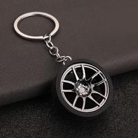 Оптовая продажа: Брелок-ключница из металла Alloy Hot Wheels в виде колеса автомобиля с мультяшным дизайном, турбо-эффектом и регулируемой подсветкой, с карабином