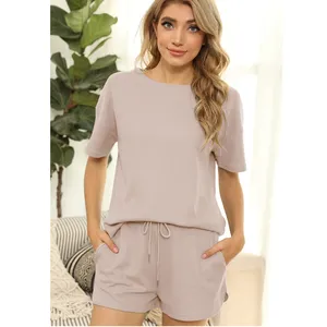 Wholesale Plus Size Loungewear 2 Piece Set Shorts Pajama Set Women Casual Shorts Women Suits Clothing