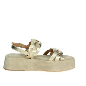 Sandales compensées dorées J120 pour femmes Janet & Janet, chaussures d'été - Product Image 4