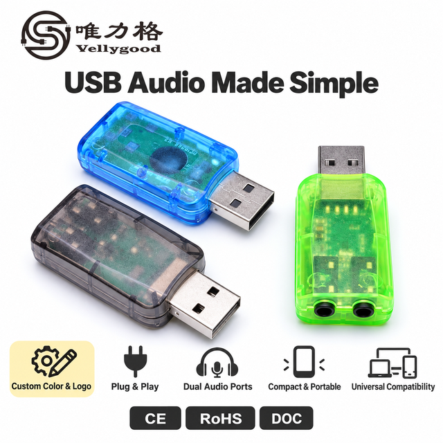 USB Virtual 5.1 Sound Card LEAD 3D Sound 5.1 TIDE Laptop Desktop External Sound Card