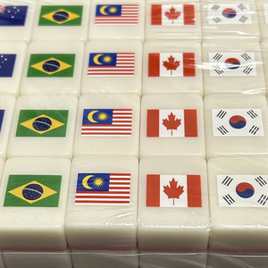 Jeu de <span class=keywords><strong>Mahjong</strong></span> 64 pièces « Évasion en bord de mer » avec motifs, drapeaux, balles et jouets d'échecs Battle Chee pour les 12 ans et plus - Product Image 2
