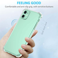 Pour iPhone 13 13 Pro Max Cas Clair Transparent TPU Choc Bumper Preuve Doux Utral-Mince Couverture Pour iPhone 12 Pro Max X XS MAX