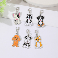 Porte-clés en métal mignon, cadeau pour meilleur ami, pendentif chien animal, bijoux de mode DIY, breloque de sac, étiquette de teckel, pour amoureux des chiens