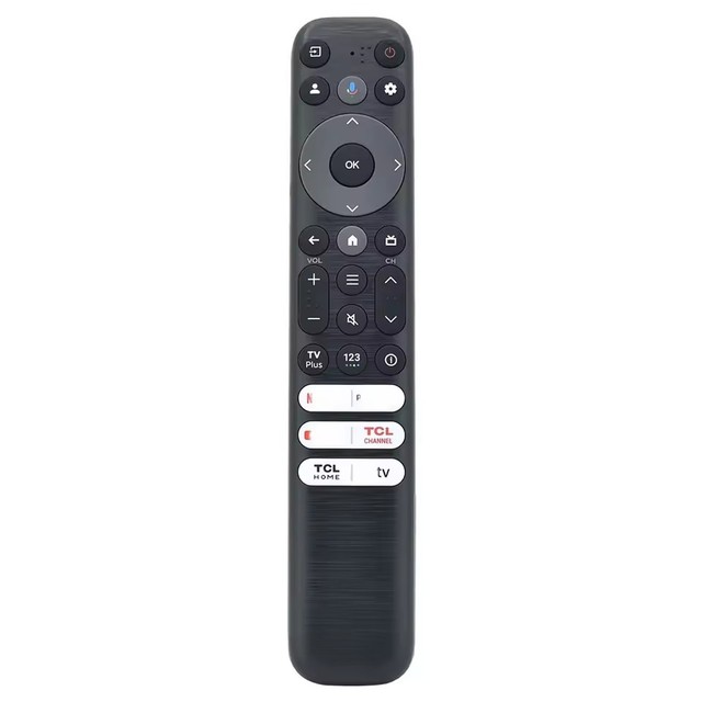 O RC813 FMB1 Fixed Code Voice Remote Control for TCL 4K QLED TVs (QM850G 75R646 Etc.)-Rechargeable Battery 8 Meter Range
