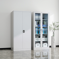 Armoire de classement en acier métallique de haute qualité Homniture à 2 portes avec placard de rangement pour usage de bureau