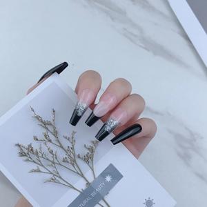 <span class=keywords><strong>Uñas</strong></span> Postizas Acrílicas Hechas a Mano para Navidad, Suministro de Fábrica, <span class=keywords><strong>Uñas</strong></span> Rectas, Puntas Acrílicas Cuadradas, Logotipo Personalizado - Product Image 2