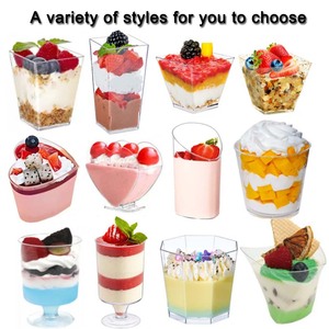 Vasos de postre biodegradables con <span class=keywords><strong>tapas</strong></span> de cúpula Vasos de postre de plástico de 5oz con <span class=keywords><strong>tapas</strong></span> Paquete de 100 Vasos de postre reutilizables pequeños de <span class=keywords><strong>6</strong></span> onzas con - Product Image 2