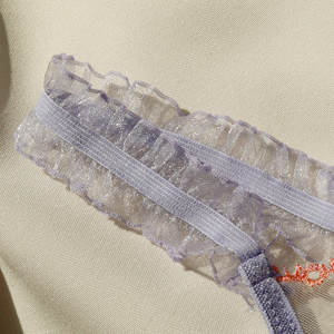 Lavendel Paarse Hoge Kwaliteit Borduurwerk Teddy Bodysuit Mesh Voorste Bandjes Luxe Lingerie Volwassen Vrouwen Sexy Combo - Product Image 5