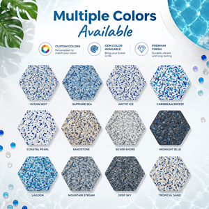Finition <span class=keywords><strong>de</strong></span> <span class=keywords><strong>piscine</strong></span> en quartz coloré à granulats apparents, résistante au sel et à la corrosion, pour piscines <span class=keywords><strong>de</strong></span> hôtels et complexes balnéaires - Product Image 5
