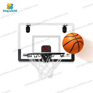 热卖室内/室外运动玩具迷你篮球架壁挂板篮球金属轮圈球门带得分指示器