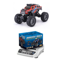 Camion RC de cascade à l'échelle 1:16, 2,4 GHz, avec lumières LED vives, batterie rechargeable, conception robuste, jouet de cascade pour enfants avec fonctions de dérive et de rotation