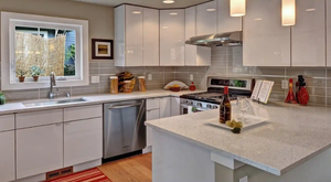 Tùy Chỉnh Modular Hiện Đại Tủ Bếp Rắn Cherry Maple Gỗ Với Thiết Kế 3D Granite Backsplash Ngăn Kéo Trượt Phụ Kiện - Product Image 2