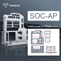 Socooler SOC-AP Offre Spéciale Tour d'ordinateur complète pour joueurs ATX Rack avec refroidissement par eau pour joueurs PC