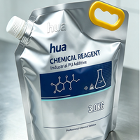 Pochette à bec verseur brillante 3KG PE/AL pour liquides chimiques avec poignée, durable pour emballage industriel imprimé en héliogravure