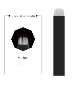 Pluma de tatuaje <span class=keywords><strong>Microblading</strong></span> del fabricante con 12 14 16 18 Hojas de agujas negras de 0,2mm para Microblade de <span class=keywords><strong>cejas</strong></span> permanente - Product Image 6