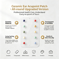 Kit d'Autocollants et de Plaques d'Acupression pour Points Auriculaires, pour Thérapie d'Acupression Douce