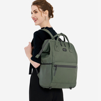 Sac à dos pour ordinateur portable en polyester personnalisé avec logo, port de chargement USB, sac de voyage pour ordinateur portable avec sangle de bagage pour le bureau et les affaires