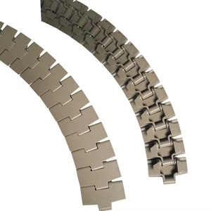 Bảng Top chuỗi đá đen chuỗi 880325 880450 nhựa POM chuyển đường cong băng tải Màu Cà Phê chai Side flexing chuỗi - Product Image 6