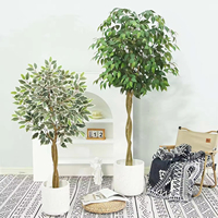 Arbre artificiel Banyan Camellia en plastique et soie, imperméable, plante décorative d'intérieur, pour mariage, Noël, Nouvel An