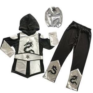 Disfraz de Ninja para niños Disfraz de escenario para niños para fiesta de Halloween Ninja Lord Juego de rol Traje de <span class=keywords><strong>tres</strong></span> piezas - Product Image 3