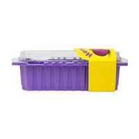 Boîte d'emballage en carton ondulé pliable pour l'expédition et la présentation de fruits et légumes (prunes) avec insert en plastique