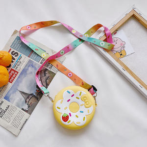 Nouveau doux beignet enfants sac à bandoulière Silicone zéro portefeuille Mini sac à bandoulière unique épaule portefeuille femme mignon sac - Product Image 5