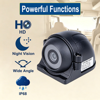 Cámara de Reversa AHD 720P 1/2.9 CMOS, Carcasa Metálica Impermeable, Visión Nocturna IR, Monitoreo de Seguridad Vehicular, DC 12V