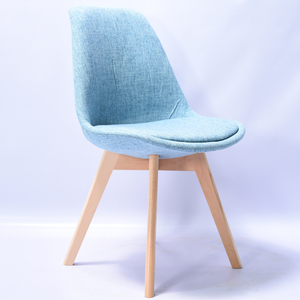 Durable China Cheap Scandinavian Cushioned Dining Chairs Restaurant Plastic Tulip Dining Chairs With Wooden Legs