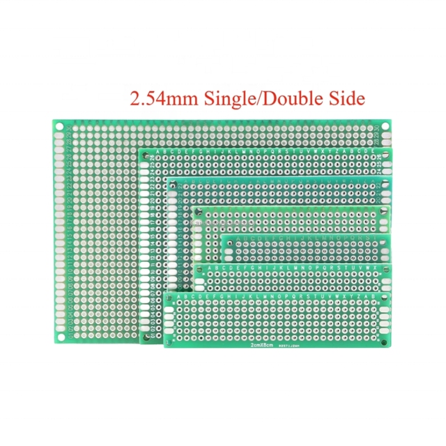 PCB Board Prototype Board Green 2x8 3x7 4x6 5x7 7x9 9x15 10x15cm Single Double Sided Circuit Boards for DIY Soldering Project