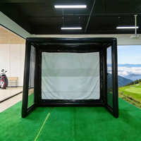 Vente directe d'usine, tente de golf gonflable intérieure sur mesure, simulateur de golf portable, enclos pour projecteur.