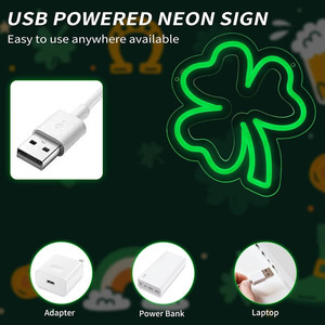 Shamrock Letreros Neon LED indoor hanging ambient light shop <b>sign</b> wall decoration light entrance indicator light luminous <b>sign</b> - Product Image 4