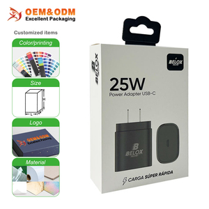 Boîte en papier pour chargeur de téléphone portable d'usine OEM adaptateur secteur rigide boîte d'emballage câble de date boîte d'emballage de chargement de téléphone portable - Product Image 1