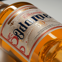 Étiquette de vin auto-adhésive en relief bronzant de haute qualité rouleau d'autocollant de bouteille de feuille d'or étiquette autocollante de logo en relief