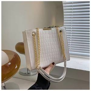 Venta caliente estilo occidental Casual Slung oblicuo Popular bolso de Color sólido tendencia un hombro nuevo bolso cadena femenina bolsos de equipaje - Product Image 3