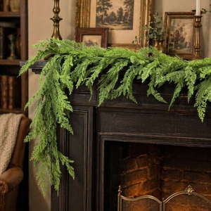 Personnalisation en usine : Guirlande de feuilles de cyprès, rotin de cèdre, plante artificielle - Product Image 1