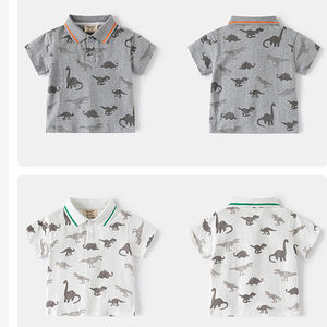 Camiseta Polo de Manga Corta para Niños, Estilo Coreano, Camiseta Polo de Manga Corta con Estampado para Niños, Top de Moda para Bebés, Venta al por Mayor - Product Image 2