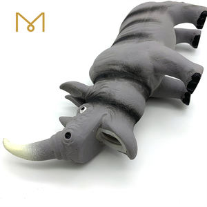Özel yumuşak lateks rinoceros kauçuk köpek ve çocuklar gıcırtılı şeyler hayvanlar oyuncaklar - Product Image 4