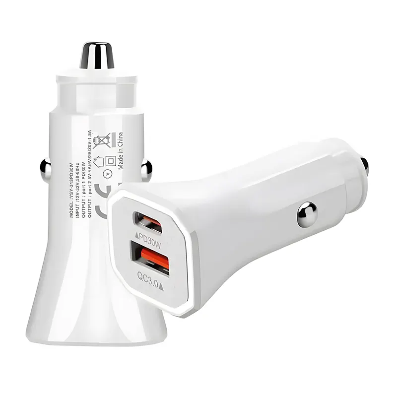 Adaptador de cargador de coche, alta calidad, Pd, 20w, Qc3.0, USB dual, tipo C, rápido, 38W, para teléfonos móviles Apple, Samsung y Huawei, novedad de 2021