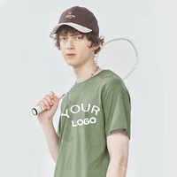 T-shirt personnalisé en coton de première qualité avec logo personnalisé pour hommes T-shirt surdimensionné uni en coton 180gsm pour hommes