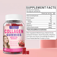 Gummies de collagène OEM & ODM 2000mg, hydratent et éclaircissent la peau, améliorent l'élasticité cutanée, complément beauté