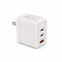 Chargeur rapide GaN PD 45W personnalisé en usine, ignifuge, prise japonaise, tête de charge multi-ports, vente en gros pour téléphone portable, ordinateur portable, tablette