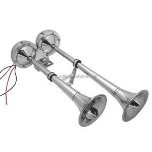 Corne électrique de bateau d'acier inoxydable d'équipement marin 12V 24V double trompettes simples - Product Image 1