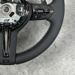 Volante Auto Personalizzato in Pelle Nera per <span class=keywords><strong>BMW</strong></span> F10 F30 <span class=keywords><strong>F20</strong></span> E81 E90 E88 <span class=keywords><strong>E87</strong></span> F21 F22 M3 F82 M6 F87 E91 E92 E93 E70 E71 - Product Image 2