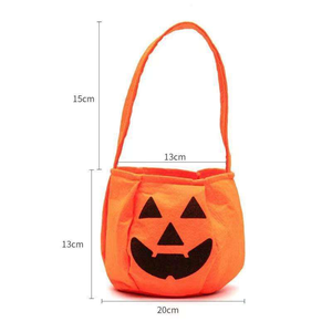 Hot Sale Halloween Pumpkin Candy Bag, Kids Trick or Treat Non-Woven Pumpkin Bucket <b>Tote</b> Bag, Kids Costume Party Favors - Product Image 4