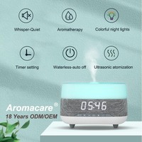 Humidificateur ultrasonique intelligent à LED changeant de couleur, diffuseur d'arômes d'huiles essentielles avec haut-parleur Bluetooth et musique