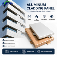 Panneau solide en alliage d'aluminium personnalisé pour façades de centres commerciaux - Bâtiment écologique imperméable et ignifuge pour projets transfrontaliers