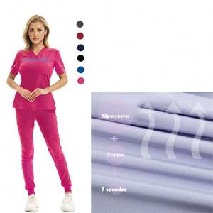 Uniformes Médicos Modernos de Alta Calidad, Hechos de Algodón y Poliéster, Uniformes Quirúrgicos Verdes - Product Image 1