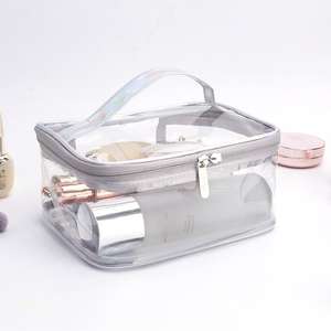 Bolsa de Maquillaje Transparente de PVC Premium, Transpirable, Unisex, de Lujo, Impermeable, <span class=keywords><strong>con</strong></span> Cierre de Cremallera, de Gran Capacidad - Product Image 2