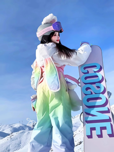 Conjunto de Esquí Cortavientos para Mujer con Cierre de Cremallera para Patinaje HZS102 Diseño Impermeable Protege Contra Lluvia Ligera y Uso Diario - Product Image 3
